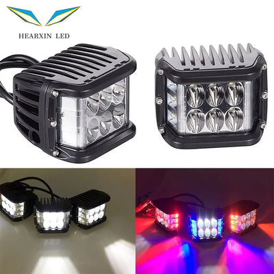 "4" LED Dual Side Shooter 45W Strobe Light – Amber/Red/Blue